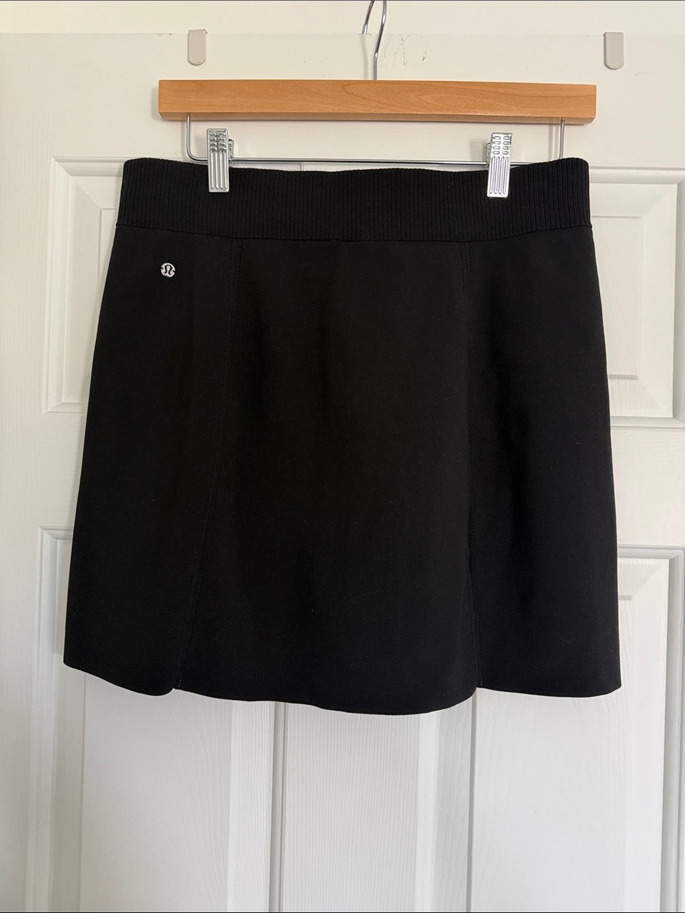 lululemon athletica Black Skater Skirt with Ribbed Waistband
